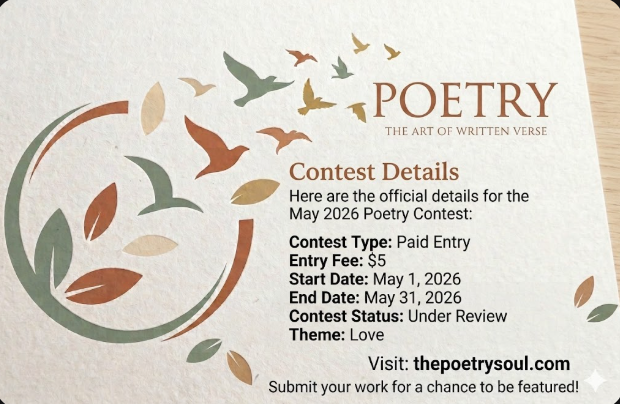 May 2026 Poetry Contest – Share Your Words & Win Exciting Cash Prizes